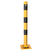 Barrier posts | sides tiltable | yellow / black |  89 mm